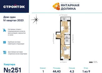 Продам 1-комнатную квартиру, 45.5 м2, Екатеринбург, улица Крауля, 170А