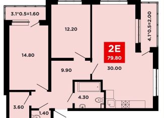 Продажа 2-комнатной квартиры, 79.8 м2, Краснодар, Конгрессная улица, лит21, Прикубанский округ