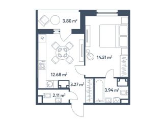 Продам однокомнатную квартиру, 38.4 м2, Москва, жилой комплекс Светлый Мир Станция Л, к8, метро Братиславская