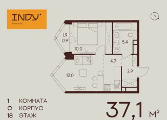 Продается 1-ком. квартира, 37.1 м2, Москва, Хорошевский район
