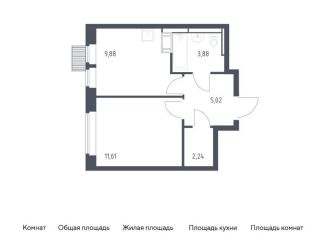 Продается однокомнатная квартира, 32.6 м2, деревня Путилково