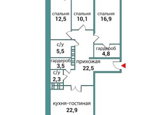 Продажа 3-ком. квартиры, 104.6 м2, Самарская область, 4-й проезд, 67Б