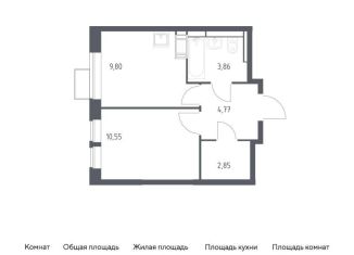 Продается 1-комнатная квартира, 31.8 м2, деревня Путилково