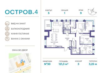Продаю 3-комнатную квартиру, 121.3 м2, Москва