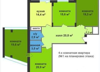 4-комнатная квартира на продажу, 127 м2, Нижний Новгород, метро Горьковская