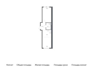 Однокомнатная квартира на продажу, 44.4 м2, Москва, жилой комплекс Остафьево, к20