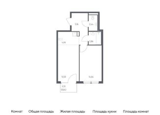 Продам однокомнатную квартиру, 45.6 м2, Москва, жилой комплекс Остафьево, к20