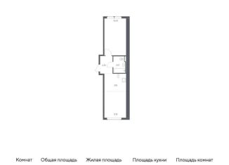 Продам 1-комнатную квартиру, 44.4 м2, село Остафьево, жилой комплекс Остафьево, к20