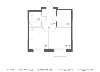 1-ком. квартира на продажу, 35.8 м2, Московская область, жилой комплекс Мытищи Парк, к5