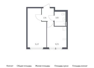 Продам однокомнатную квартиру, 34.7 м2, село Остафьево, жилой комплекс Остафьево, к20
