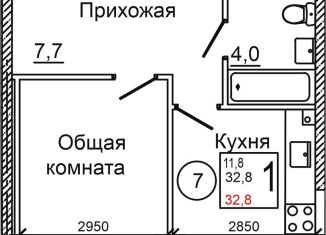 Продажа 1-ком. квартиры, 32.8 м2, село Белоглинка