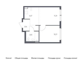 Продаю 1-комнатную квартиру, 36 м2, Москва, жилой комплекс Остафьево, к20