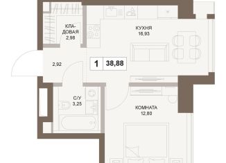 Продается 1-ком. квартира, 38.9 м2, Москва, 5-й Донской проезд, вл21к6, Донской район