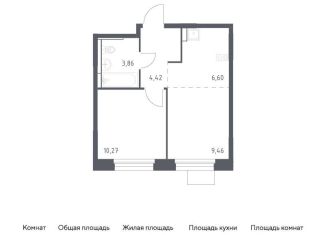 Двухкомнатная квартира на продажу, 34.6 м2, Московская область, жилой комплекс Мытищи Парк, к5