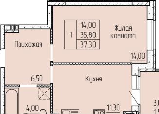 Продажа 1-ком. квартиры, 37.4 м2, Батайск, ЖК Прибрежный