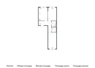 2-комнатная квартира на продажу, 57.4 м2, село Остафьево, жилой комплекс Остафьево, к21