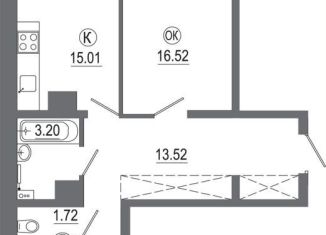 Продается 2-ком. квартира, 70.1 м2, Иркутск