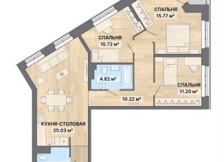 Продажа трехкомнатной квартиры, 94.9 м2, Екатеринбург, Чкаловский район