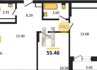 Продается 2-комнатная квартира, 55.5 м2, Новосибирск, метро Заельцовская, улица Тюленина, 3