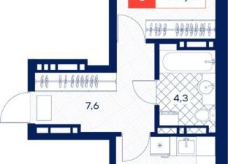 Продается 1-комнатная квартира, 50 м2, Тюмень