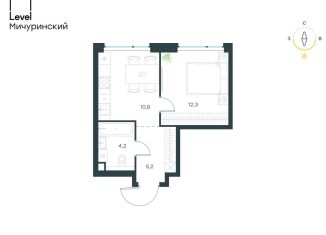 Продам однокомнатную квартиру, 32.5 м2, Москва, жилой комплекс Левел Мичуринский, к9