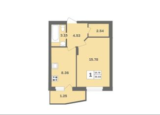 Продается 1-комнатная квартира, 36.7 м2, Уфа, Дёмский район, Дагестанская улица, лит8