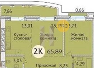 Продается двухкомнатная квартира, 65.9 м2, Новосибирск, улица Дуси Ковальчук, 248/1, метро Заельцовская