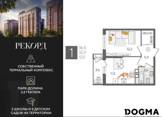 Продаю 1-комнатную квартиру, 36.5 м2, Краснодар, Карасунский округ
