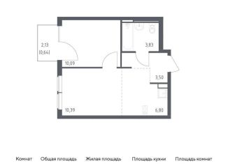 Продам 1-комнатную квартиру, 35.3 м2, Москва, жилой комплекс Остафьево, к22