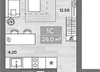 Квартира на продажу студия, 28 м2, Новосибирск, ЖК на Королёва, улица Королёва, 4