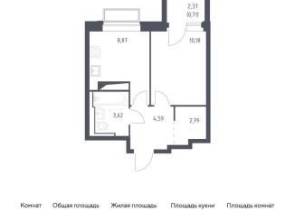 1-ком. квартира на продажу, 30.8 м2, Московская область