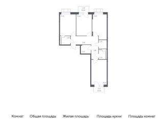 Продаю трехкомнатную квартиру, 83.1 м2, село Лайково