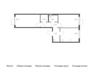 Продается двухкомнатная квартира, 56.5 м2, Московская область, жилой комплекс Горки Парк, 8.1