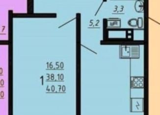 Продам 1-комнатную квартиру, 40.7 м2, Челябинск, улица Университетская Набережная, 99, ЖК Спортивный