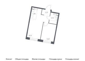 1-комнатная квартира на продажу, 37.9 м2, Москва, жилой комплекс Эко Бунино, 14.1