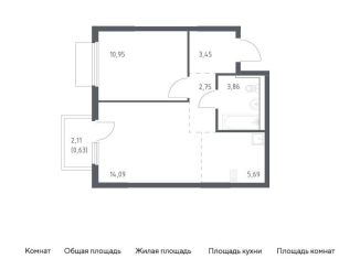 Продается 1-комнатная квартира, 41.4 м2, деревня Мисайлово, Каширское шоссе - Молоково - Андреевское