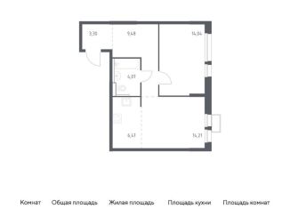 Продажа 1-комнатной квартиры, 51.6 м2, Московская область, жилой комплекс Квартал Ивакино, к2