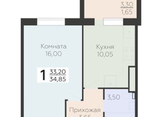 Продам 1-комнатную квартиру, 34.9 м2, Всеволожск
