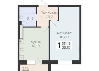 Продажа однокомнатной квартиры, 35.1 м2, Всеволожск, ЖК Радужный