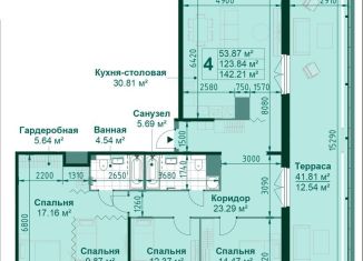 Продается 4-ком. квартира, 124.3 м2, Санкт-Петербург, ЖК Магнифика, Магнитогорская улица, 5к3