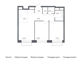 Продам двухкомнатную квартиру, 56.3 м2, Балашиха, жилой квартал Новоград Павлино, к6