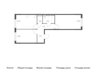 Продам 2-ком. квартиру, 60 м2, Московская область, 1-й Стрелковый переулок, 1