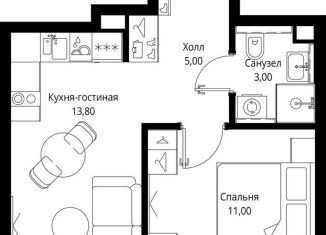 Продается 1-ком. квартира, 32.8 м2, Москва, станция Тушинская