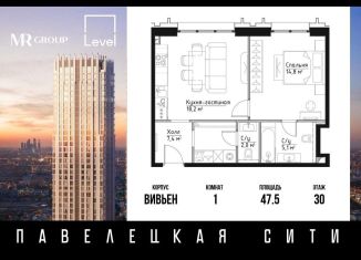 Продается 1-комнатная квартира, 47.5 м2, Москва, Дубининская улица, 59к7, Даниловский район