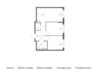 Продается 2-комнатная квартира, 53.2 м2, Московская область, 1-й Стрелковый переулок, 1