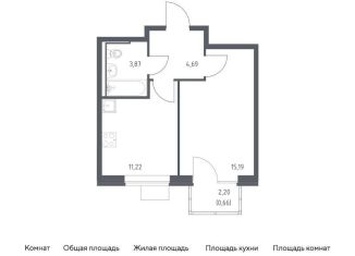 Продам однокомнатную квартиру, 35.6 м2, Москва, Молжаниновский район