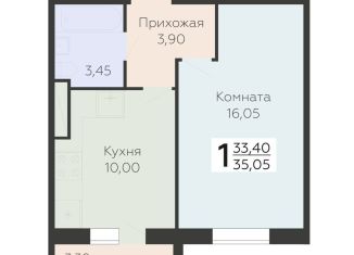 Продаю 1-комнатную квартиру, 35.1 м2, Всеволожск, ЖК Радужный