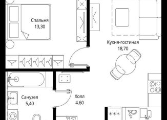 Продам 1-ком. квартиру, 42 м2, Москва, станция Тушинская