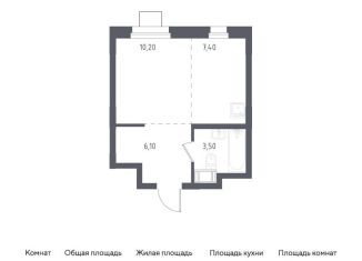 Квартира на продажу студия, 27.2 м2, Московская область, жилой комплекс Люберцы 2020, к70