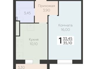 Продам однокомнатную квартиру, 35.1 м2, Всеволожск